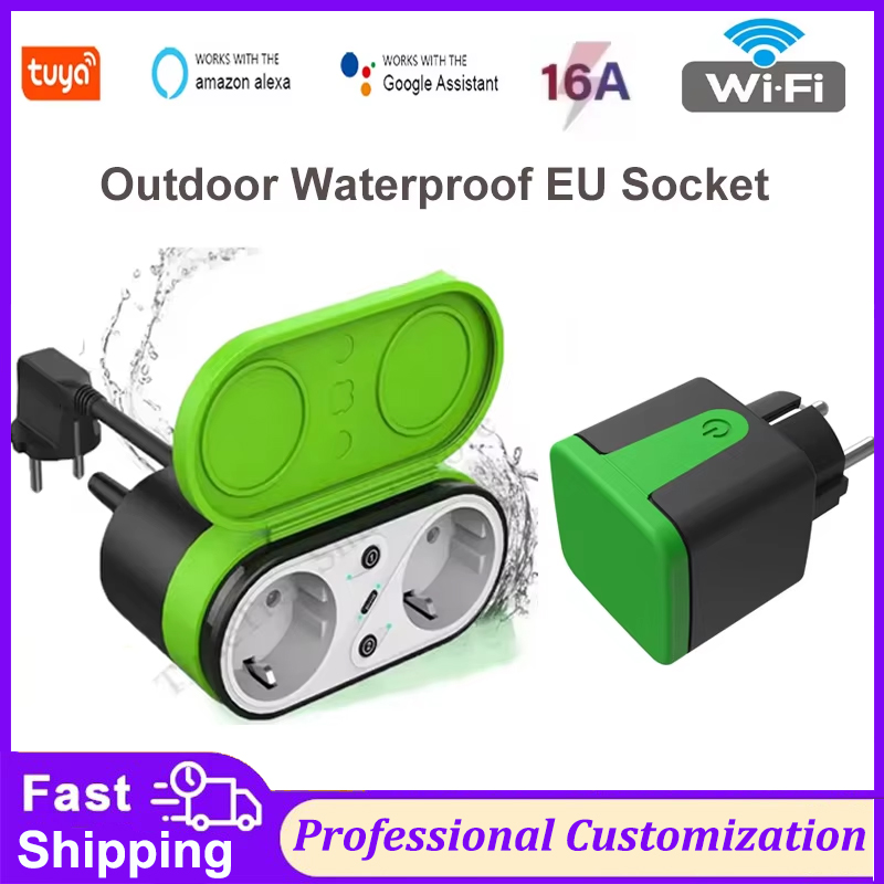 Timer Dual Outlet - 투야 EU 16A 와이파이 스마트 실외