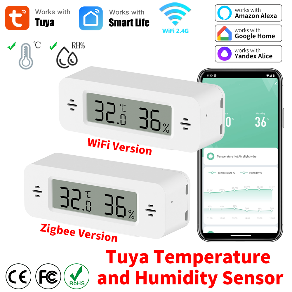 Digital Hygrometer Probe - Tuya WiFi/Zigbee 온도 습도 센서 스마트