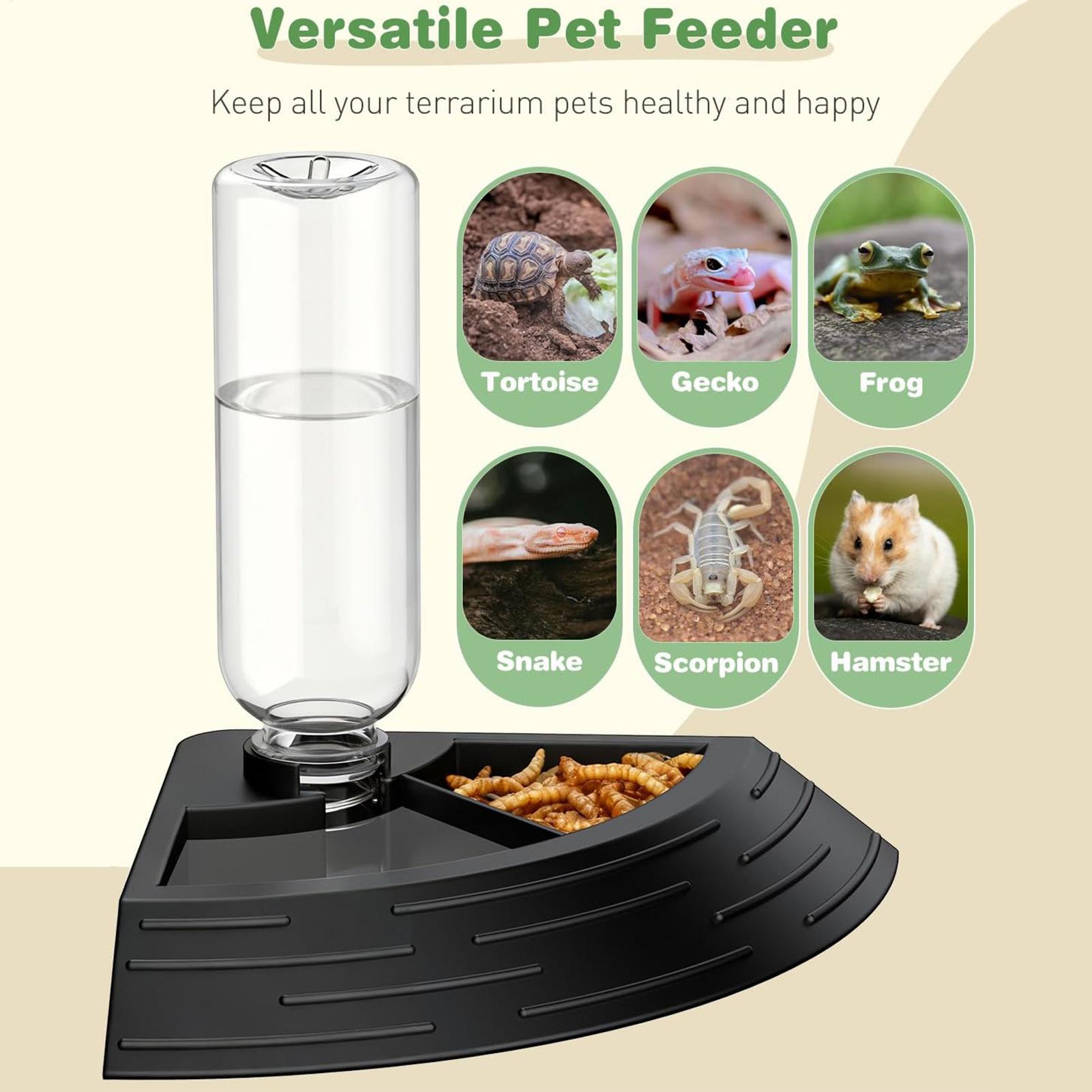 파충류 물 공급기 2-in-1 이중 수납식 먹이 공급기 - Water Dish Reptile 리뷰 및 가격