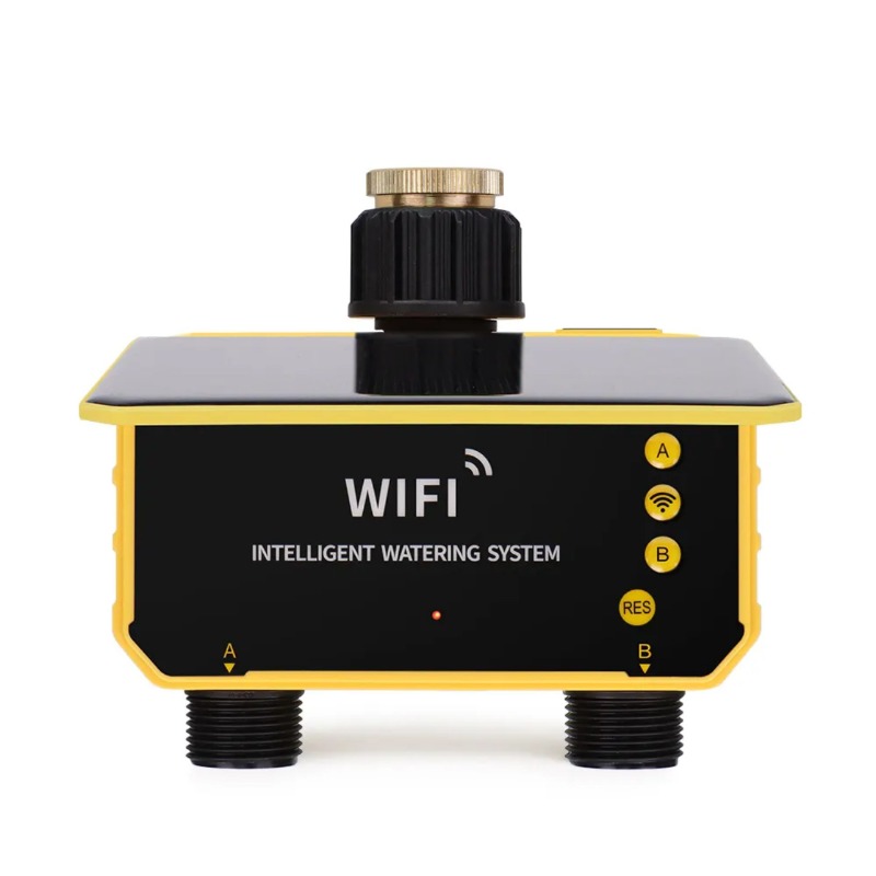 WiFi 태양광 워터 밸브 관개 컨트롤러 이중 출구 관 - Timer Dual Outlet 리뷰 및 가격