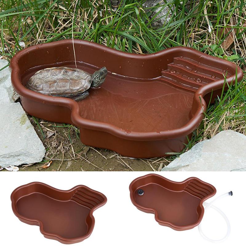 거북이 먹이 접시 램프와 Basking 테라스가있는 파 - Water Dish Reptile 리뷰 및 가격