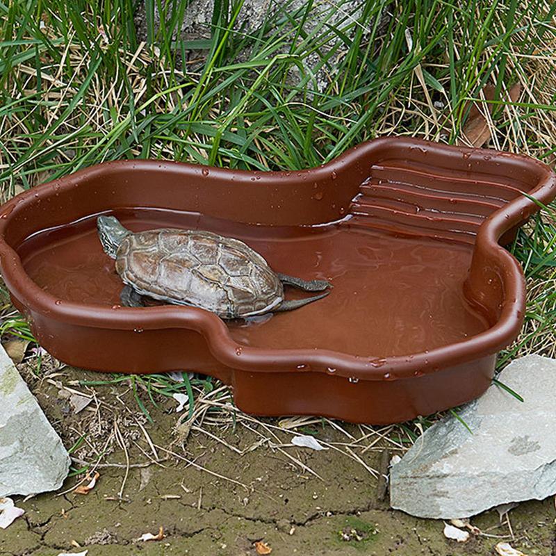 거북이 먹이 접시 램프와 Basking 테라스가있는 파 - Water Dish Reptile 리뷰 및 가격