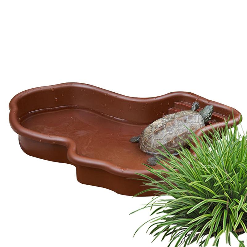 거북이 먹이 접시 램프와 Basking 테라스가있는 파 - Water Dish Reptile 리뷰 및 가격