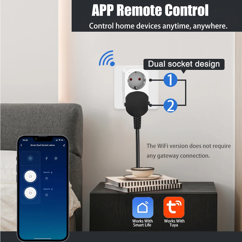 BORUIDAPLS WiFi 스마트 소켓 EU/KR 플 - Timer Dual Outlet 리뷰 및 가격