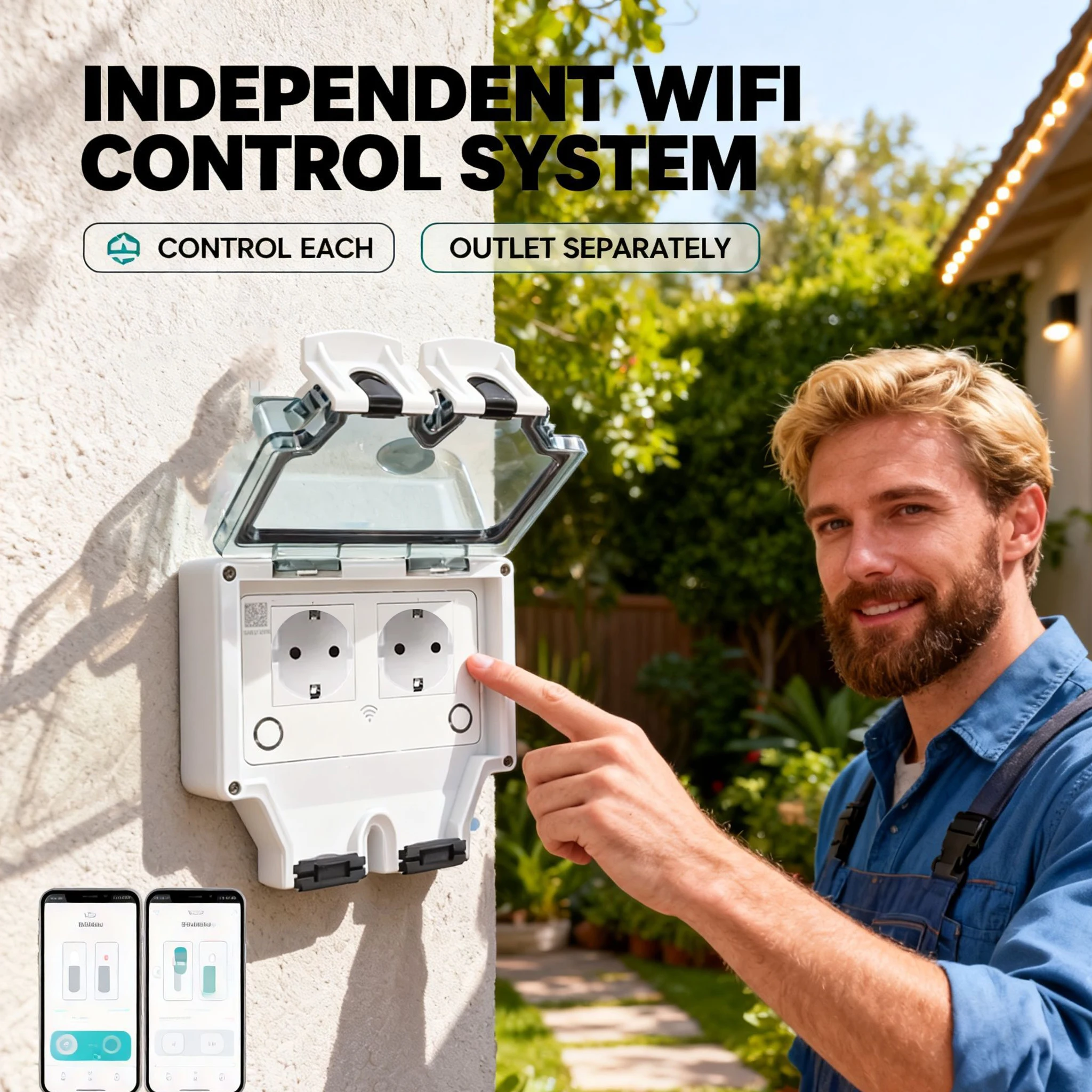 투야 방수 전기 벽면 콘센트 EU FR KR IL IP - Timer Dual Outlet 리뷰 및 가격